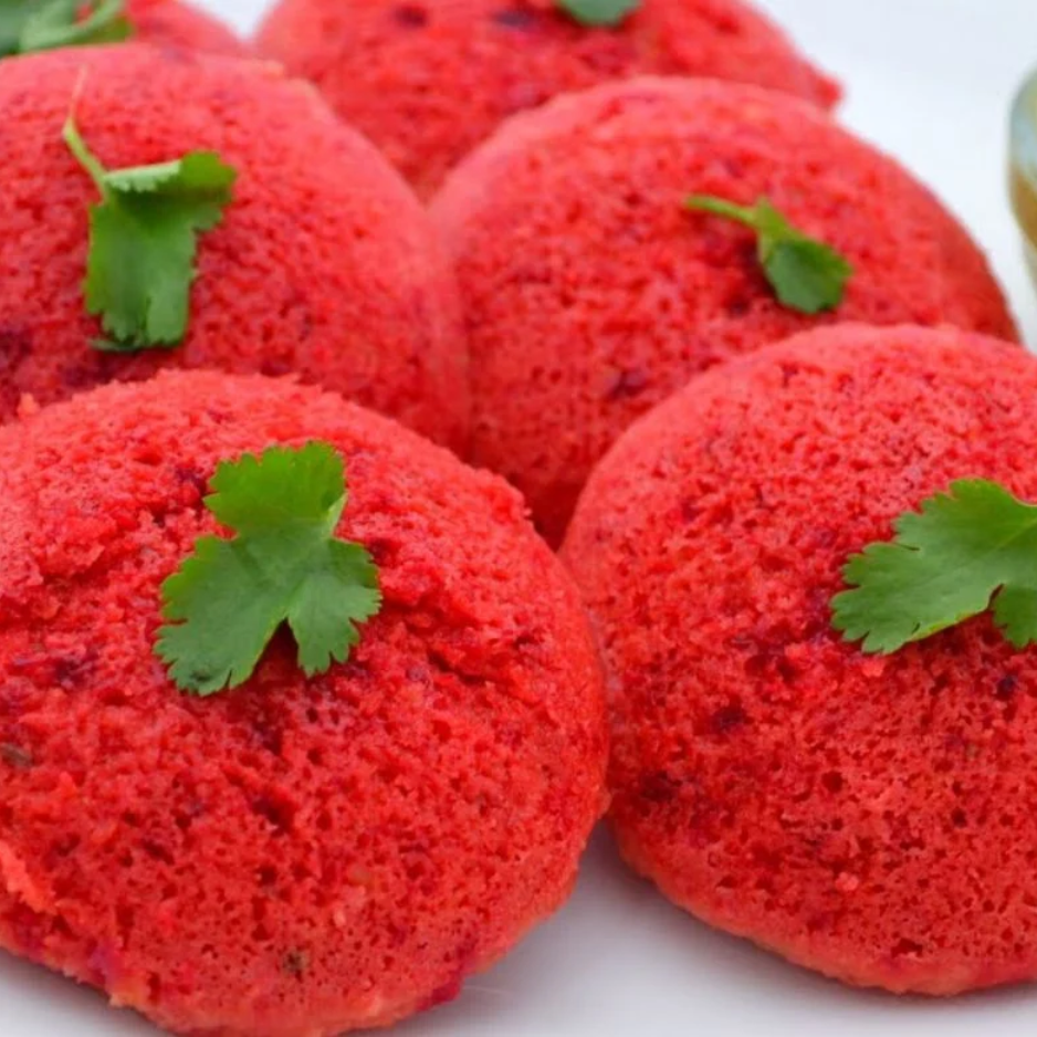 Beetroot idli